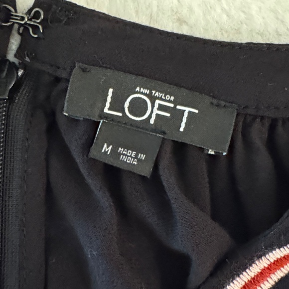 LOFT Black Embroidered Boho Romper Cinched Waist Shorts Jumpsuit - Picture 5 of 11